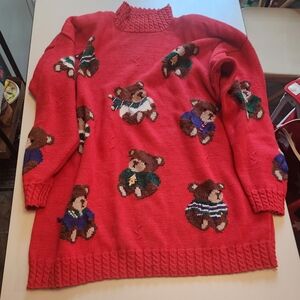 Marisa Christina Christmas sweater, size Extra Large, red